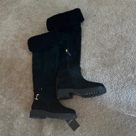 Ralph Lauren genuine suede over-the-knee boots. Size 7.5. Tags still attached - Picture 1 of 8